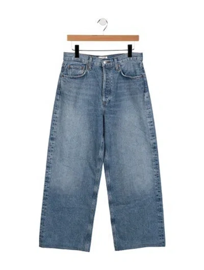 Pre-owned Agolde High-rise Wide Leg Jeans In Blue