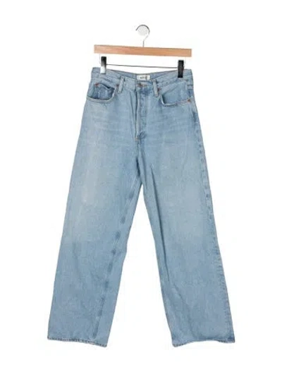 Pre-owned Agolde High-rise Wide Leg Jeans In Blue