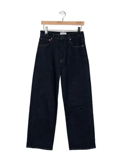 Pre-owned Agolde High-rise Wide Leg Jeans In Blue