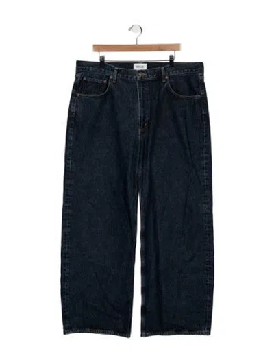 Pre-owned Agolde High-rise Wide Leg Jeans In Blue