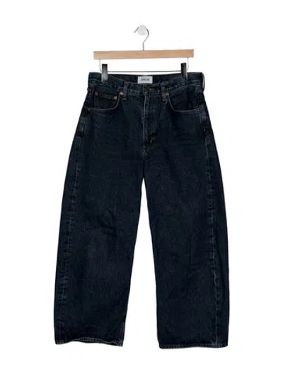 Pre-owned Agolde High-rise Wide Leg Jeans In Blue