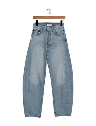 Pre-owned Agolde High-rise Wide Leg Jeans In Blue