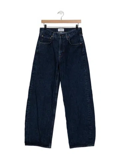 Pre-owned Agolde High-rise Wide Leg Jeans In Blue