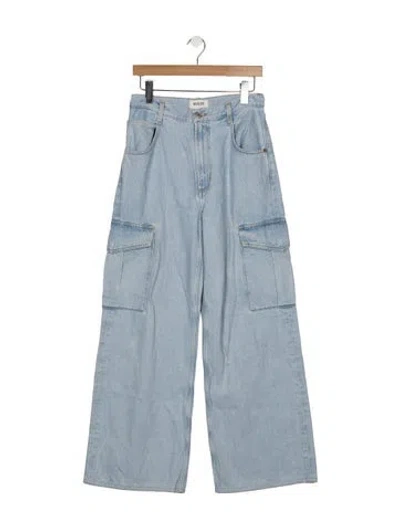 Pre-owned Agolde High-rise Wide Leg Jeans In Blue