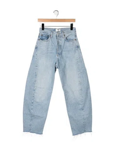 Pre-owned Agolde High-rise Wide Leg Jeans In Blue