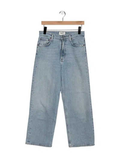Pre-owned Agolde High-rise Wide Leg Jeans In Blue