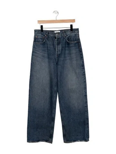 Pre-owned Agolde High-rise Wide Leg Jeans In Blue