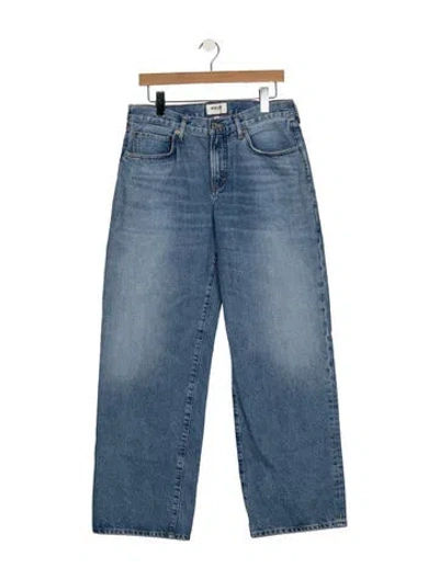 Pre-owned Agolde High-rise Wide Leg Jeans In Blue
