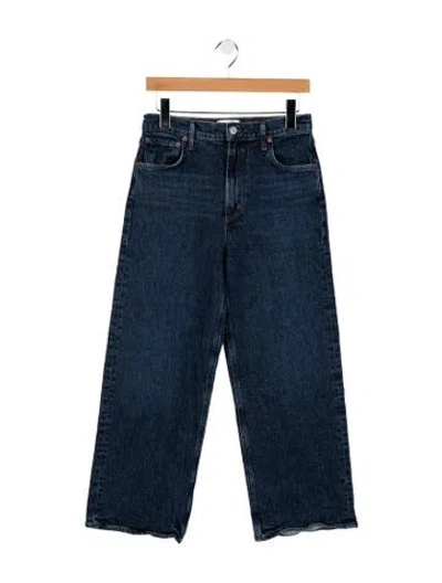 Pre-owned Agolde High-rise Wide Leg Jeans In Blue