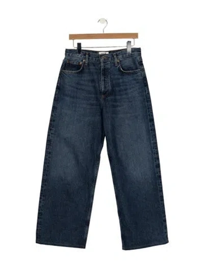 Pre-owned Agolde High-rise Wide Leg Jeans In Blue