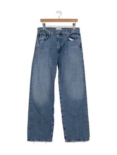 Pre-owned Agolde High-rise Wide Leg Jeans In Blue
