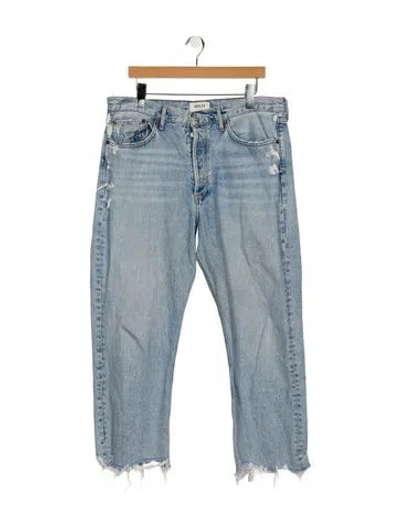 Pre-owned Agolde High-rise Wide Leg Jeans In Blue