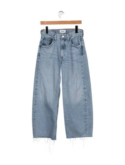 Pre-owned Agolde High-rise Wide Leg Jeans In Blue