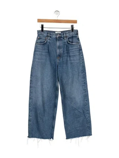 Pre-owned Agolde High-rise Wide Leg Jeans In Blue