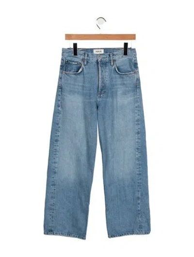 Pre-owned Agolde High-rise Wide Leg Jeans In Blue