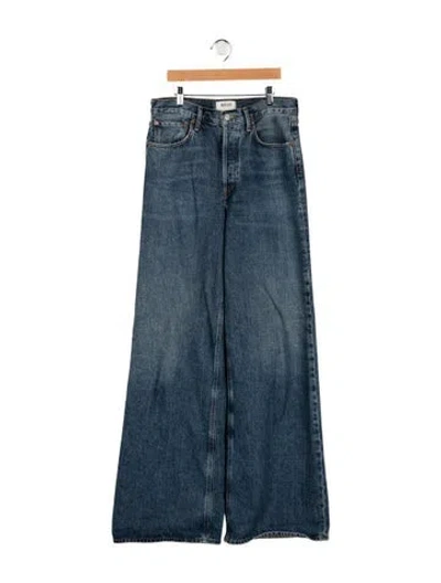 Pre-owned Agolde High-rise Wide Leg Jeans In Blue