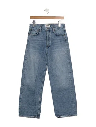 Pre-owned Agolde High-rise Wide Leg Jeans In Blue