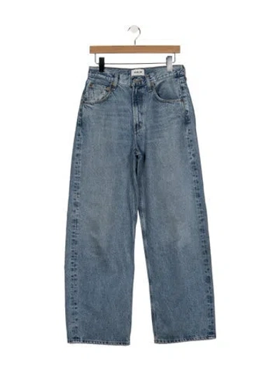 Pre-owned Agolde High-rise Wide Leg Jeans In Blue