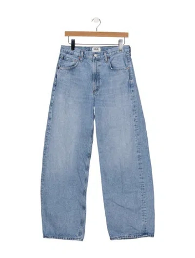 Pre-owned Agolde High-rise Wide Leg Jeans In Blue