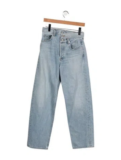 Pre-owned Agolde High-rise Wide Leg Jeans In Blue