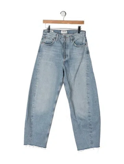 Pre-owned Agolde High-rise Wide Leg Jeans In Blue