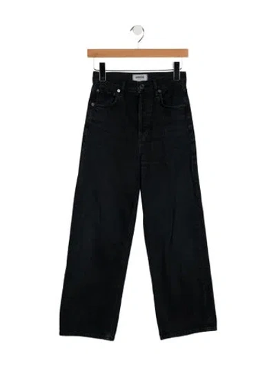 Pre-owned Agolde High-rise Wide Leg Jeans In Blue