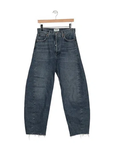 Pre-owned Agolde High-rise Wide Leg Jeans In Blue