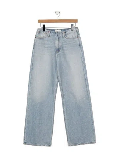 Pre-owned Agolde High-rise Wide Leg Jeans In Blue