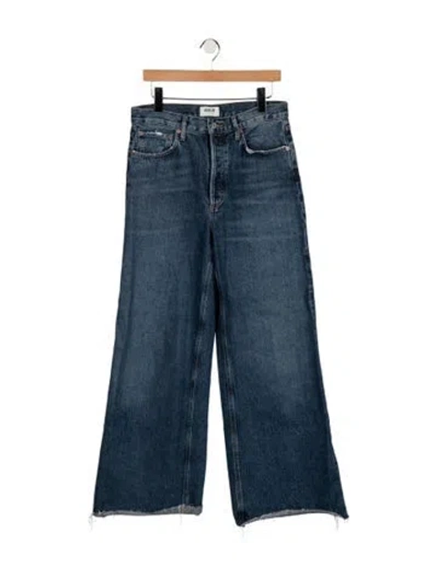 Pre-owned Agolde High-rise Wide Leg Jeans In Blue