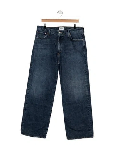 Pre-owned Agolde High-rise Wide Leg Jeans In Blue