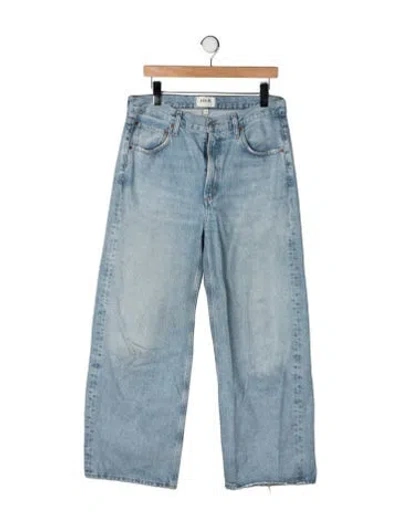 Pre-owned Agolde High-rise Wide Leg Jeans In Blue