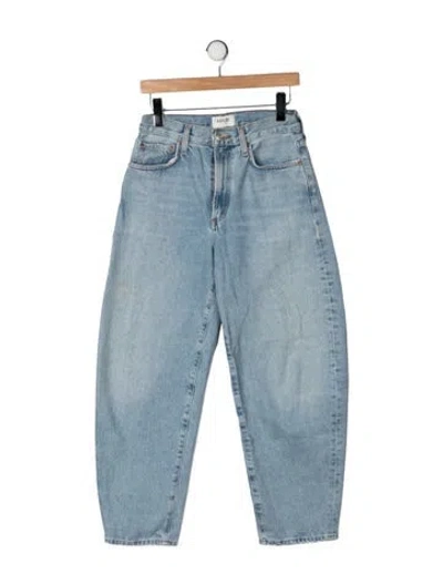 Pre-owned Agolde High-rise Wide Leg Jeans In Blue