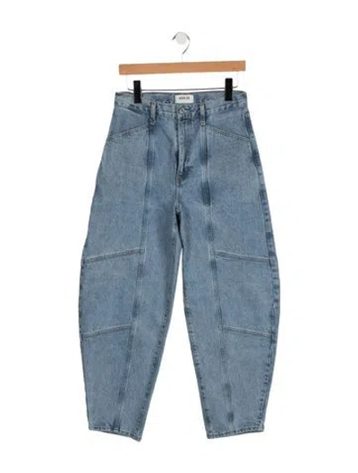 Pre-owned Agolde High-rise Wide Leg Jeans In Blue