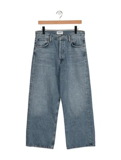 Pre-owned Agolde High-rise Wide Leg Jeans In Blue