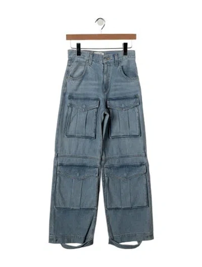 Pre-owned Agolde High-rise Wide Leg Jeans In Blue