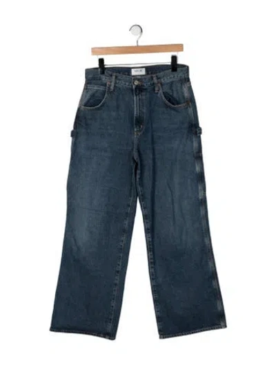 Pre-owned Agolde High-rise Wide Leg Jeans In Blue