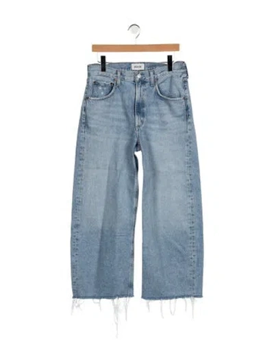 Pre-owned Agolde High-rise Wide Leg Jeans In Blue