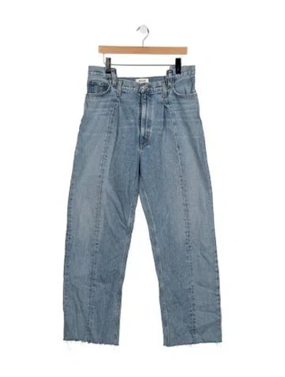 Pre-owned Agolde High-rise Wide Leg Jeans In Blue
