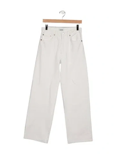 Pre-owned Agolde High-rise Wide Leg Jeans In Blue