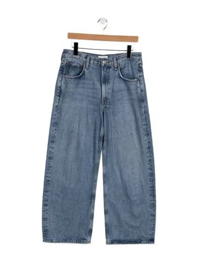 Pre-owned Agolde High-rise Wide Leg Jeans In Blue