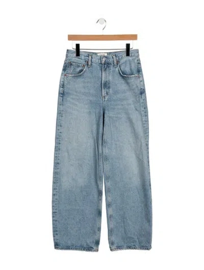Pre-owned Agolde High-rise Wide Leg Jeans In Blue