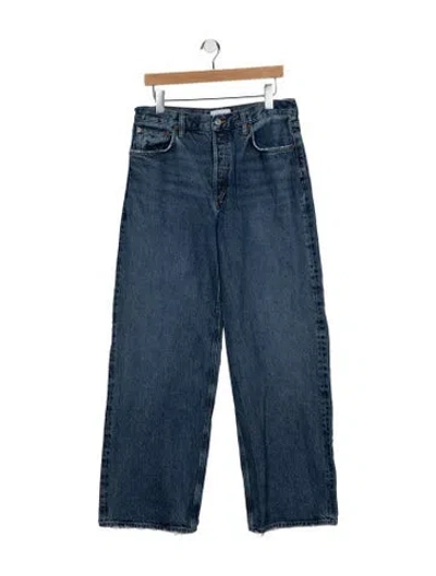 Pre-owned Agolde High-rise Wide Leg Jeans In Blue