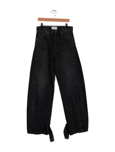 Pre-owned Agolde High-rise Wide Leg Jeans In Blue
