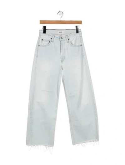 Pre-owned Agolde High-rise Wide Leg Jeans In Blue
