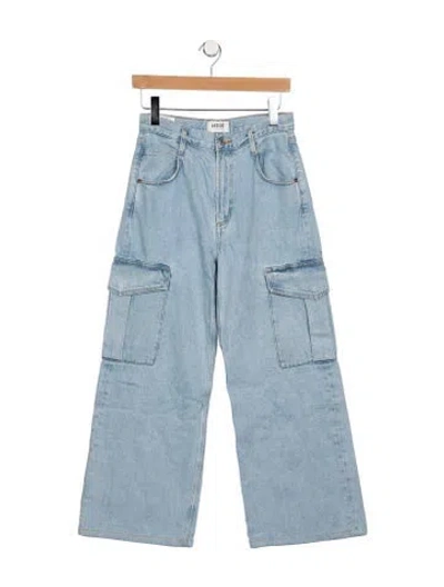 Pre-owned Agolde High-rise Wide Leg Jeans In Blue
