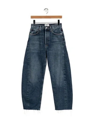 Pre-owned Agolde High-rise Wide Leg Jeans In Blue