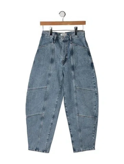 Pre-owned Agolde High-rise Wide Leg Jeans In Blue