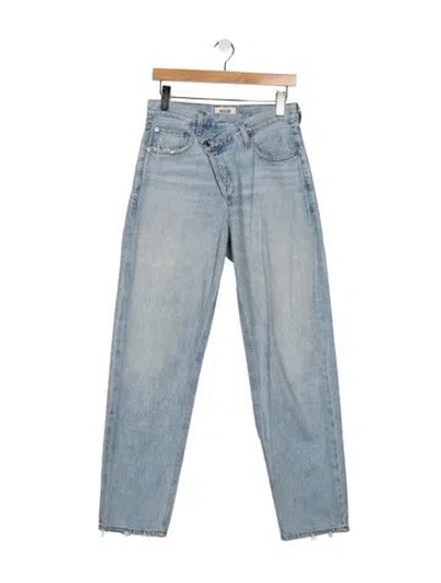 Pre-owned Agolde High-rise Wide Leg Jeans In Blue