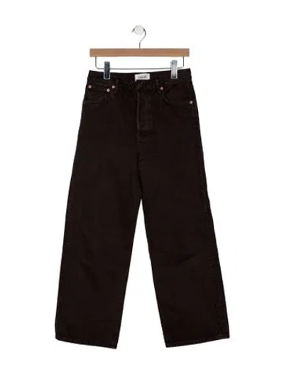 Pre-owned Agolde High-rise Wide Leg Jeans In Brown