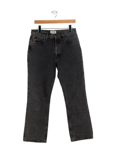 Pre-owned Agolde High-rise Wide Leg Jeans In Gray
